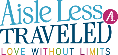 colorful Aisle Less Traveled logo design