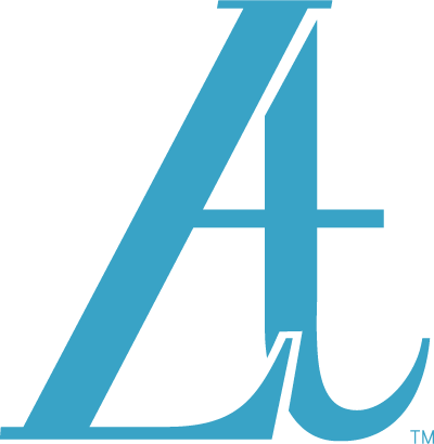 blue monogram design for Aisle Less Traveled