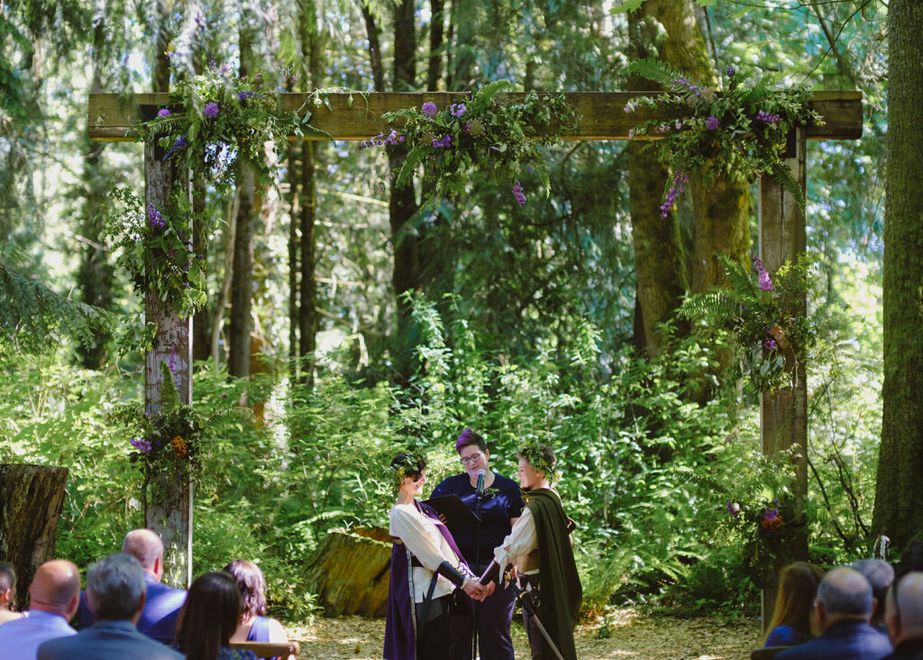 Sid and Ren getting married by Cindy Savage, a wedding officiant in Seattle