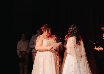 two brides exchange vows at Georgetown Ballroom wedding