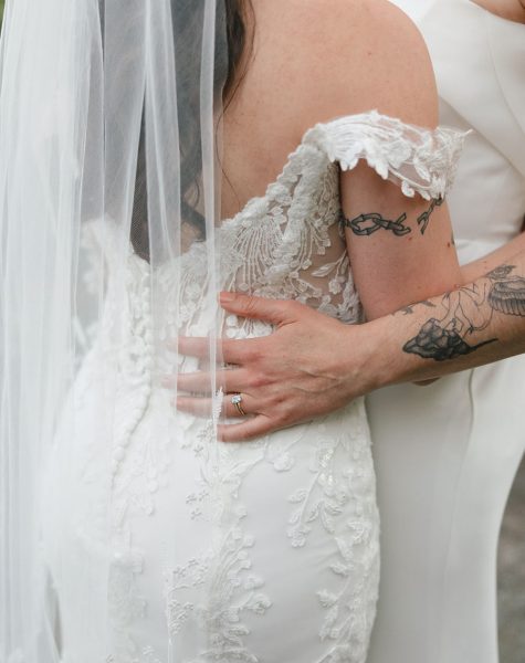 bridal portrait of Steph and Lauren