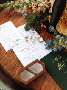 woodsy invitation suite for Pacific Northwest wedding